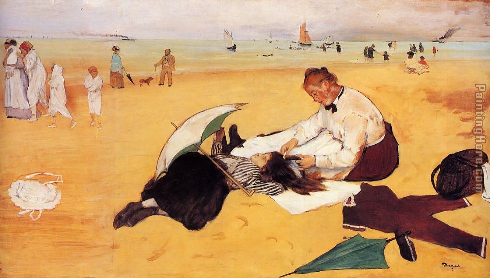 Beach Scene painting - Edgar Degas Beach Scene art painting